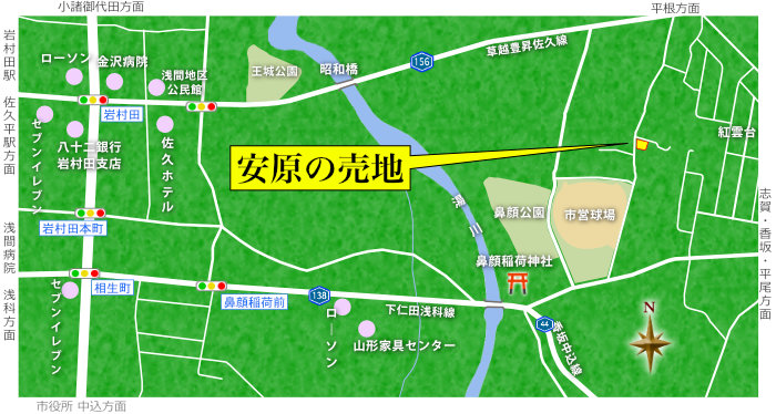 長土呂中央分譲地地図